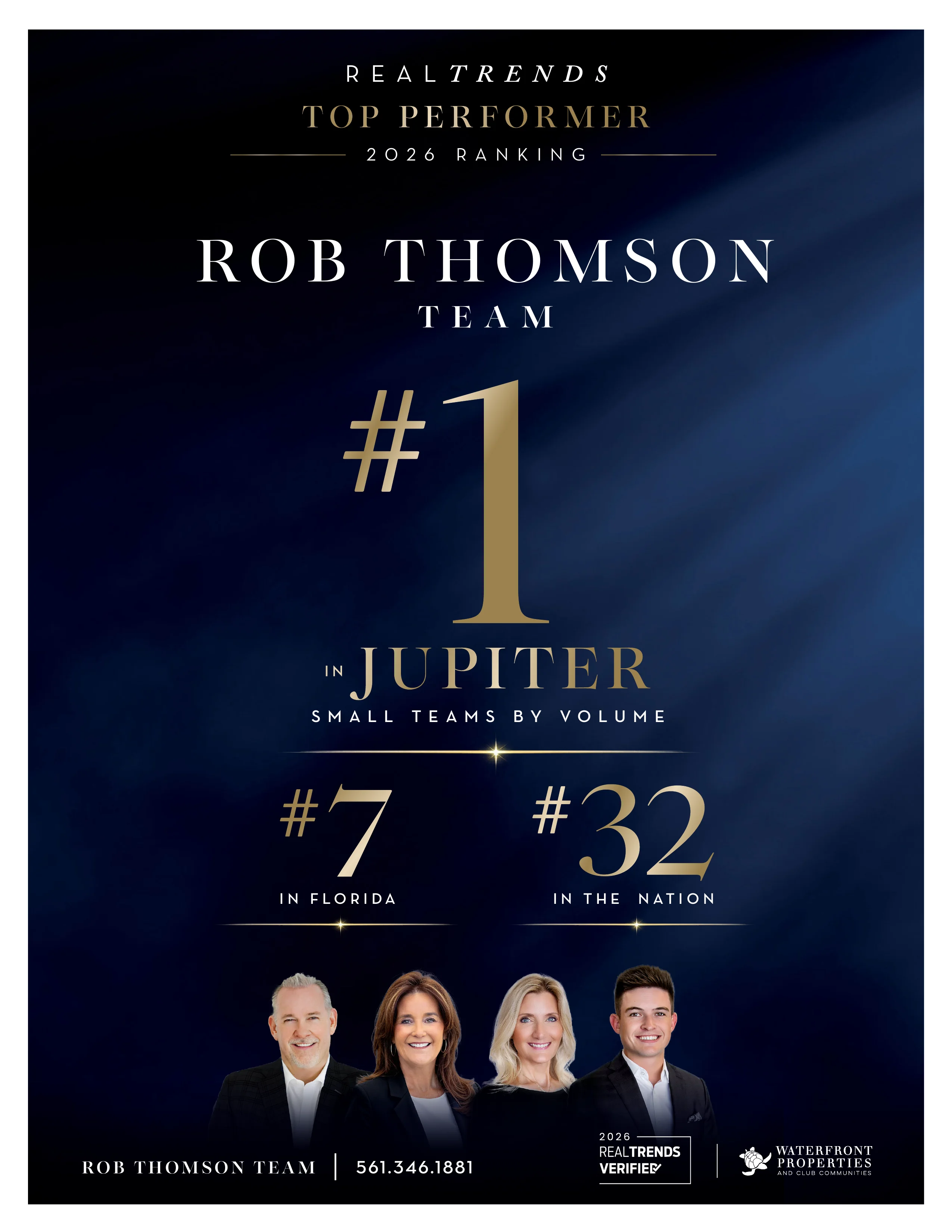 Rob Thomson Team is #1 team in jupiter
